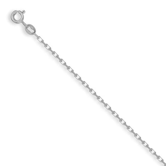 16" Silver Diamond-Cut Belcher Necklace
