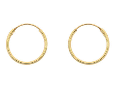 9ct Gold Hoops 10mm