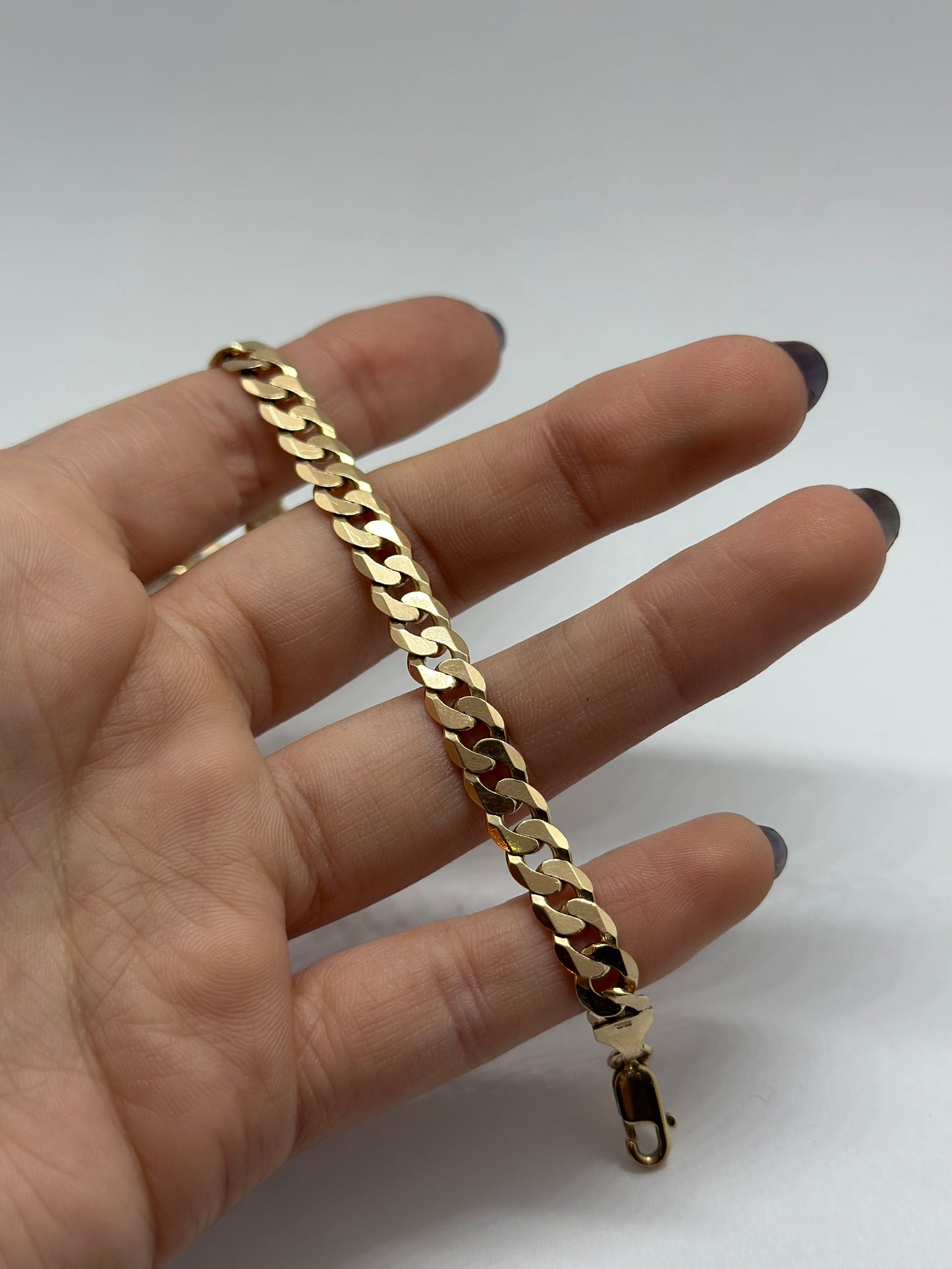 9ct Yellow Gold Curb Bracelet