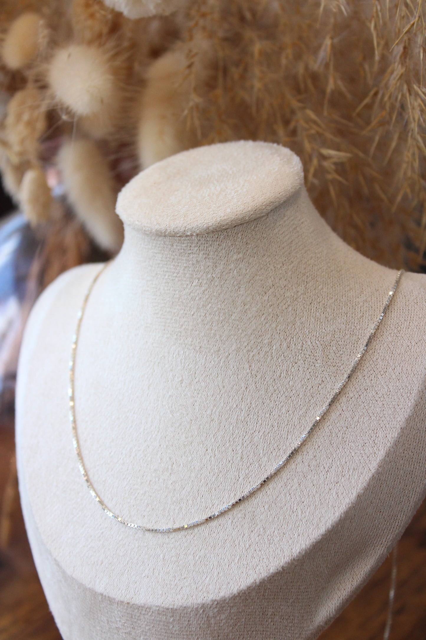 Silver 18'' Box Chain