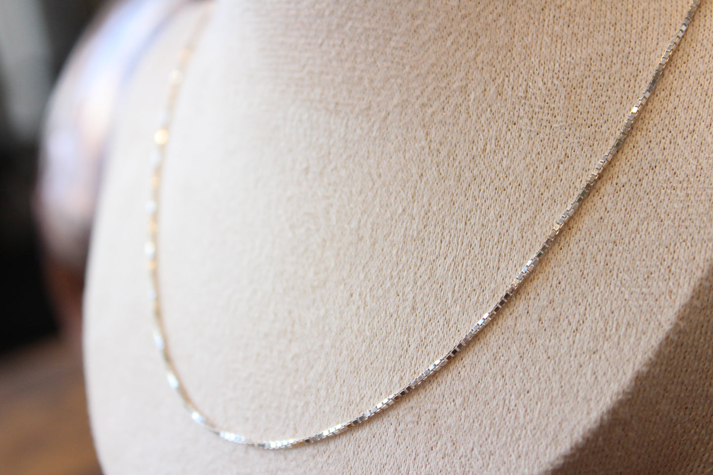 Silver 18'' Box Chain