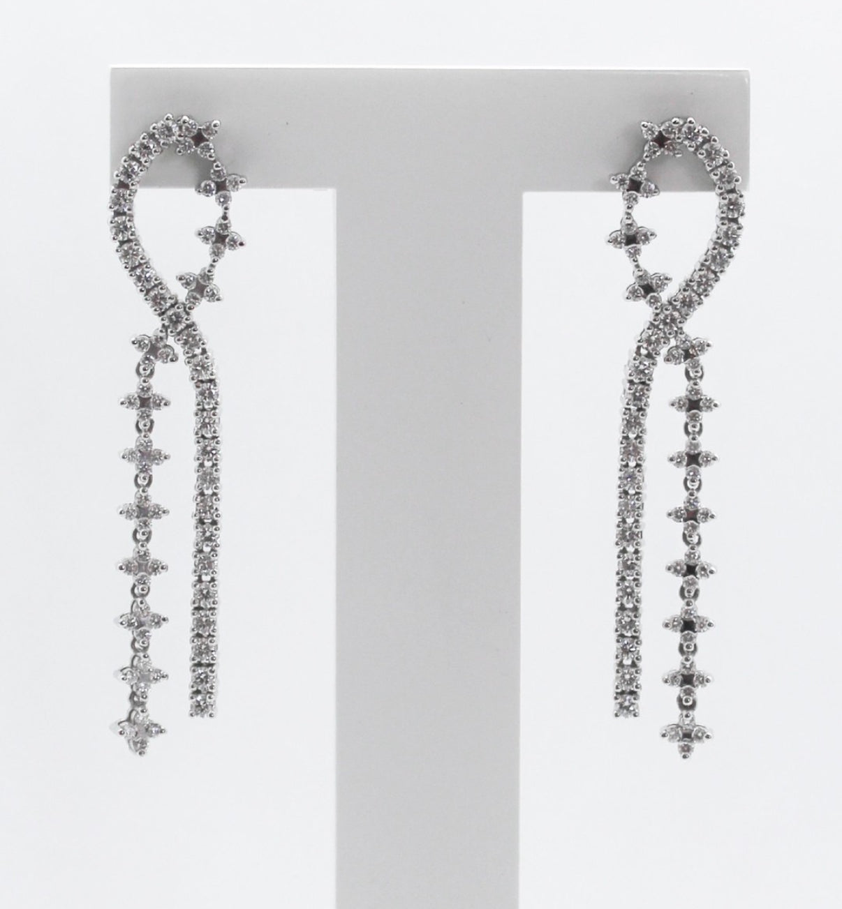 Diamond dropper earrings