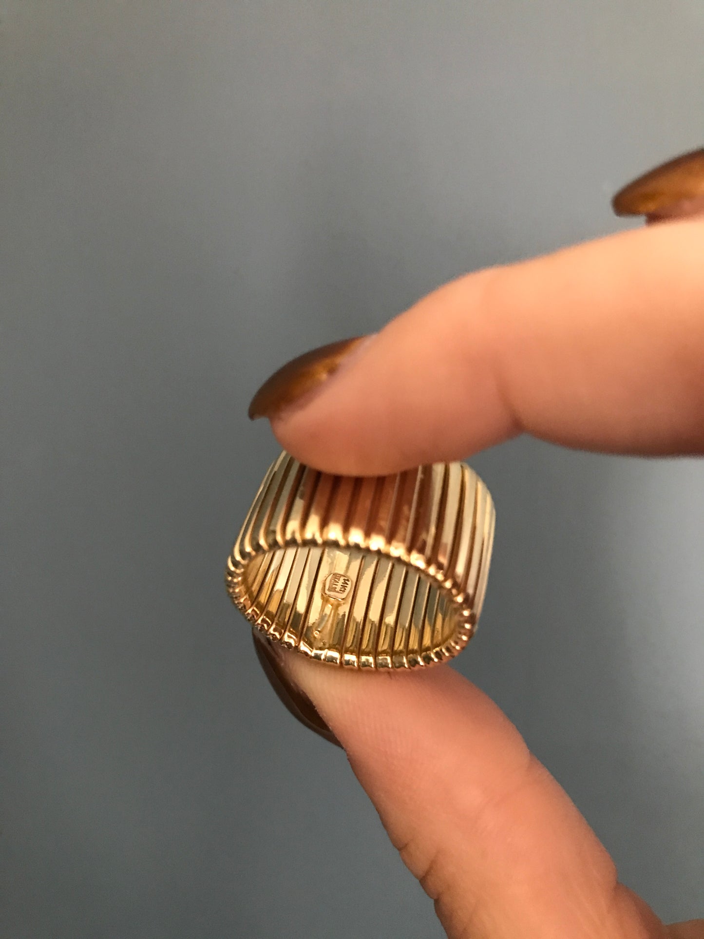 14ct Yellow Gold Fancy Wide Stretch Ring
