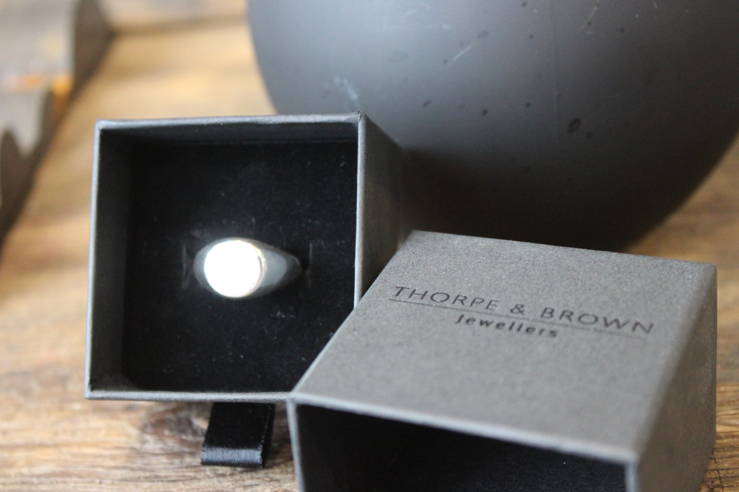 Silver Circle Signet Ring