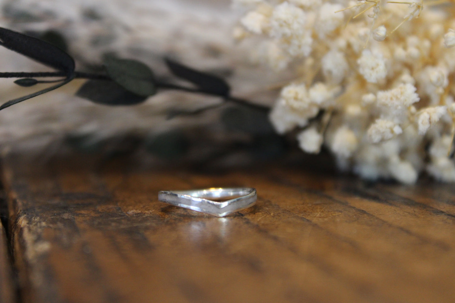 Wishbone Memorial Ring with Clay