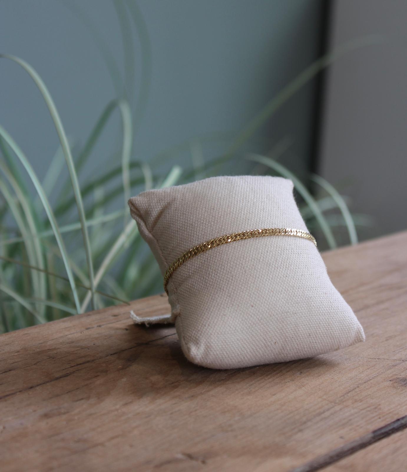 9ct Yellow Gold Double Curb Chain Bracelet