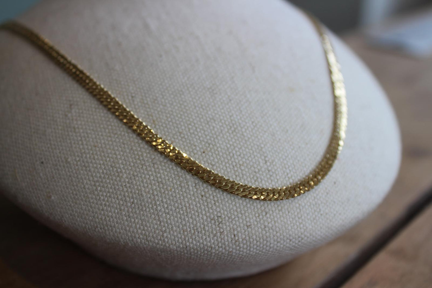 9ct Yellow Gold Double Curb Chain Necklace