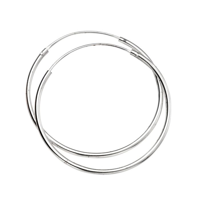 Large silver hoops