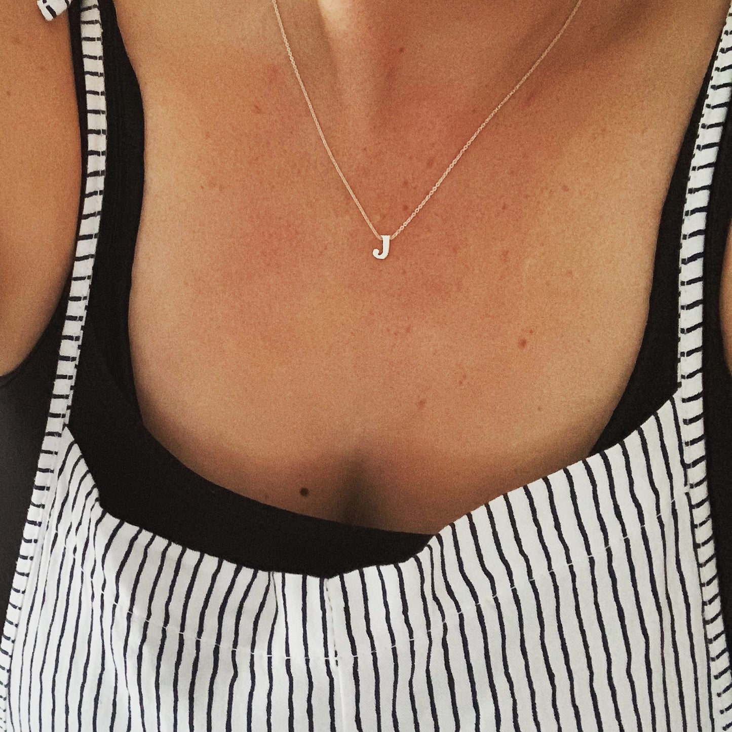 Initial Necklace in Silver