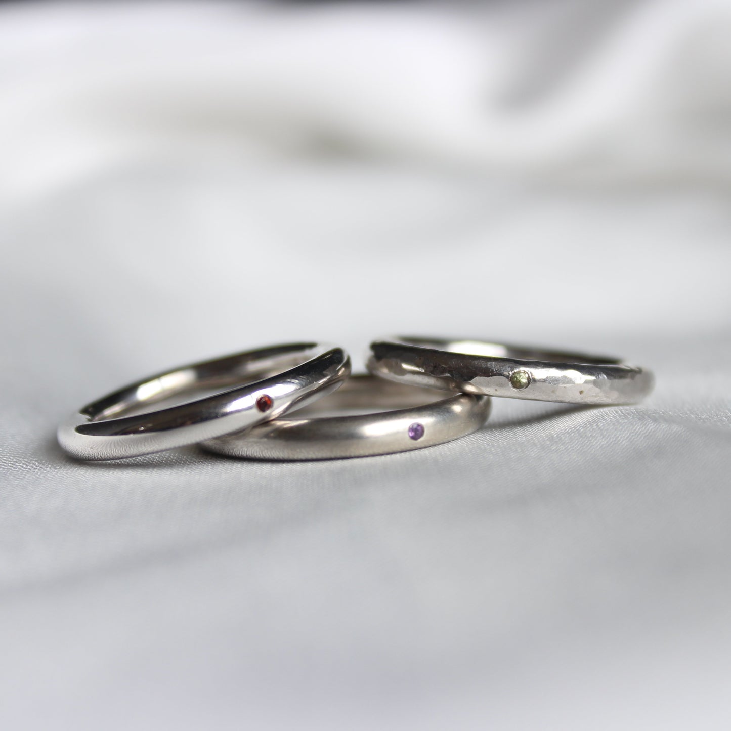 Birthstone Stacking Ring - February