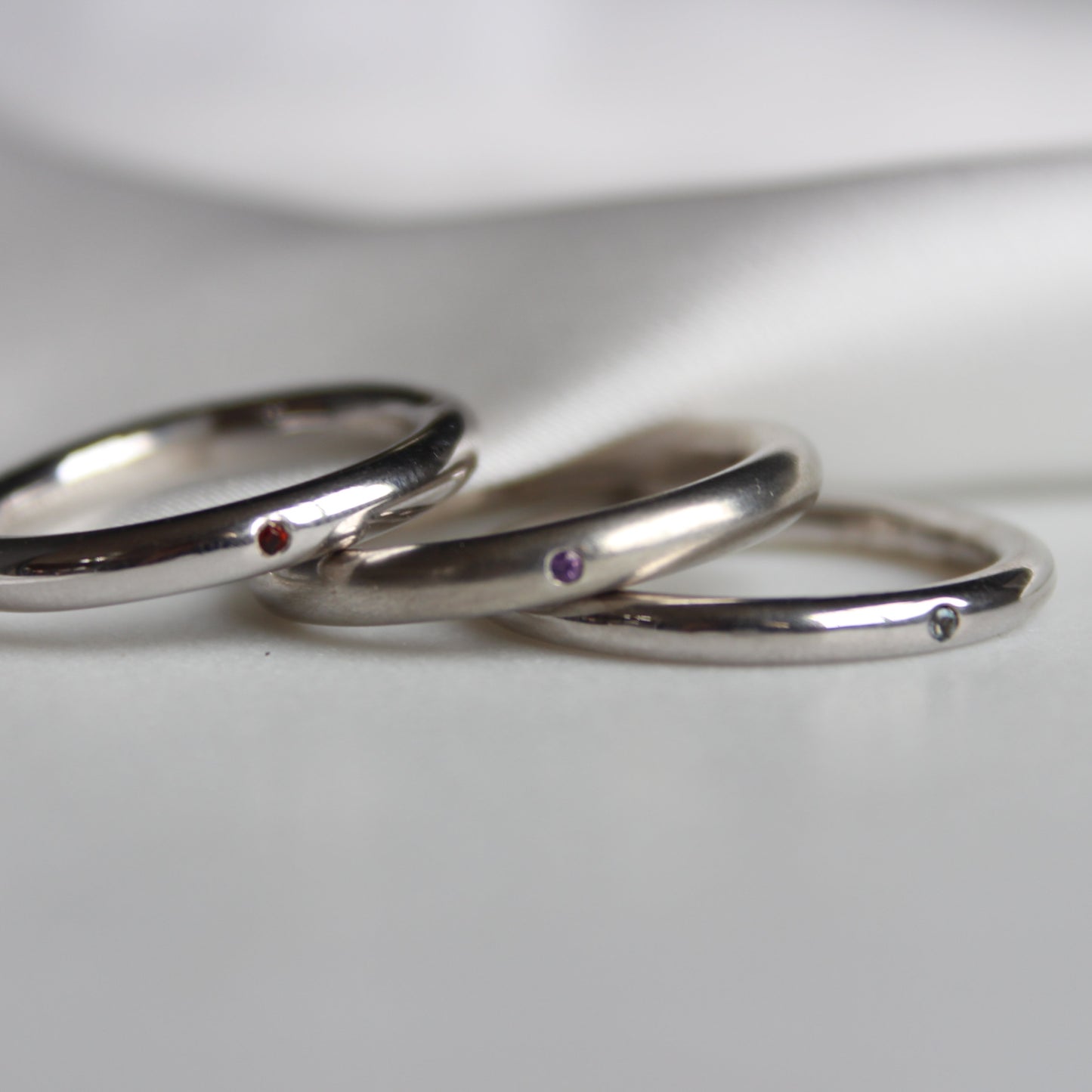 Birthstone Stacking Ring - March