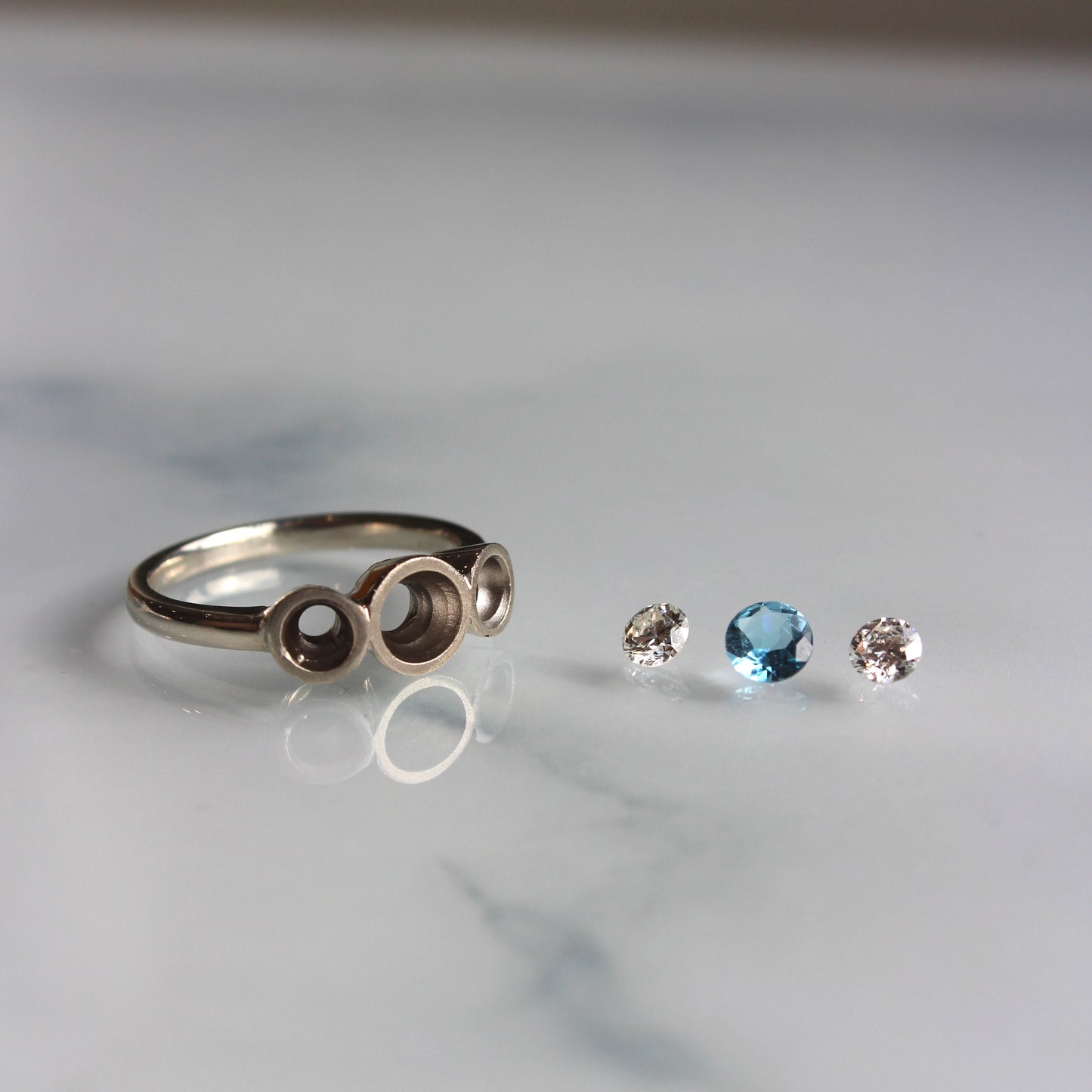 Topaz and Diamond Ring