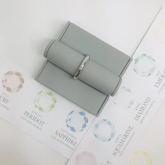 Birthstone Stacking Ring - March