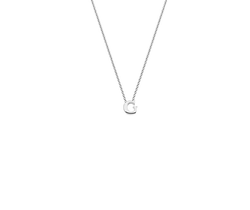 Initial Necklace in Silver