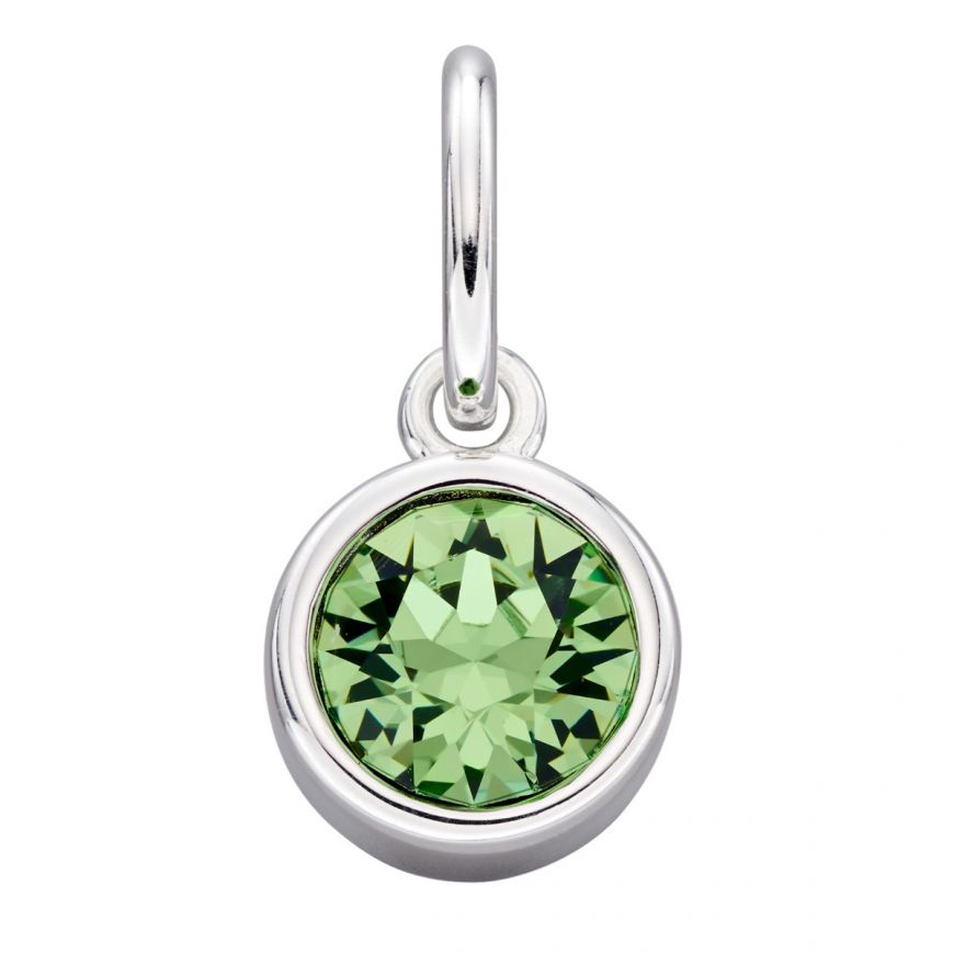 Silver Rubover Birthstone Pendant