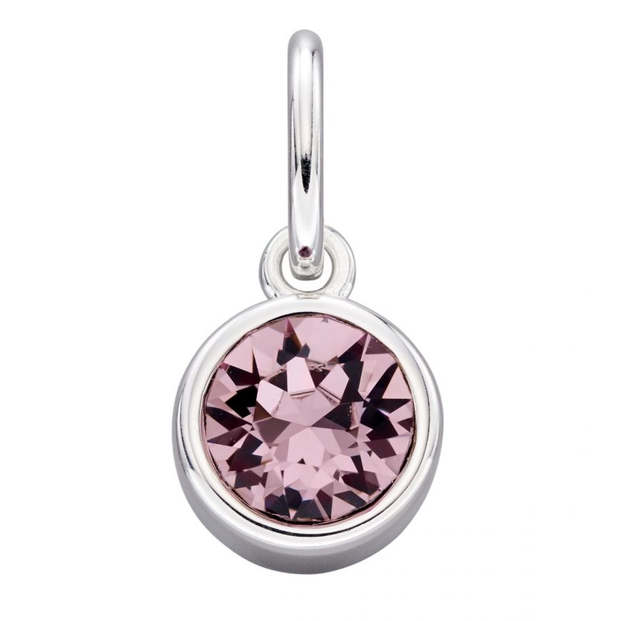 Silver Rubover Birthstone Pendant