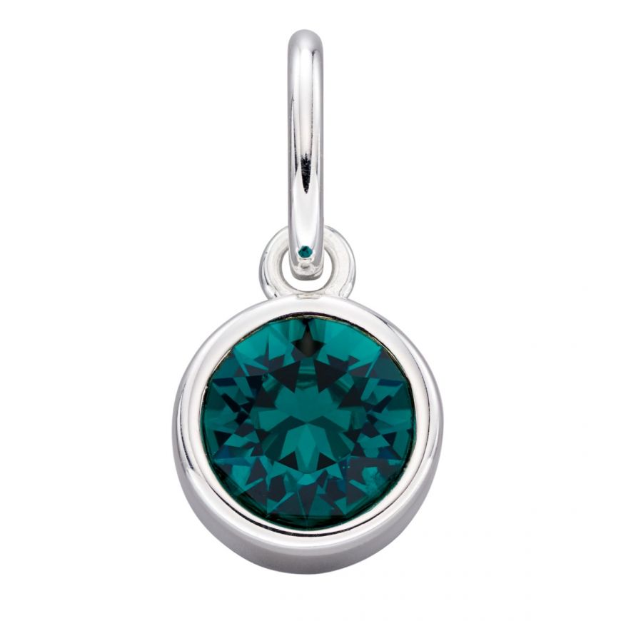 Silver Rubover Birthstone Pendant