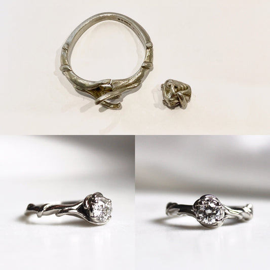 Repair of a Platinum Engagement Ring