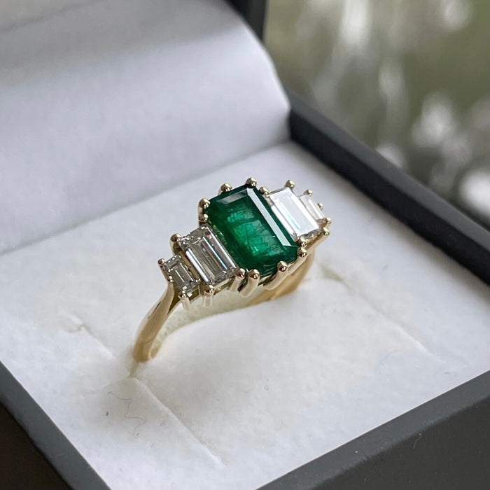Emerald and Diamond Ring