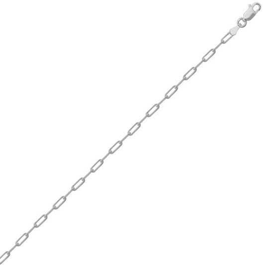 Silver Paperclip Chain 2.4mm