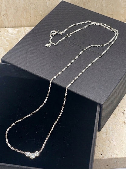 Silver Trilogy CZ Necklace