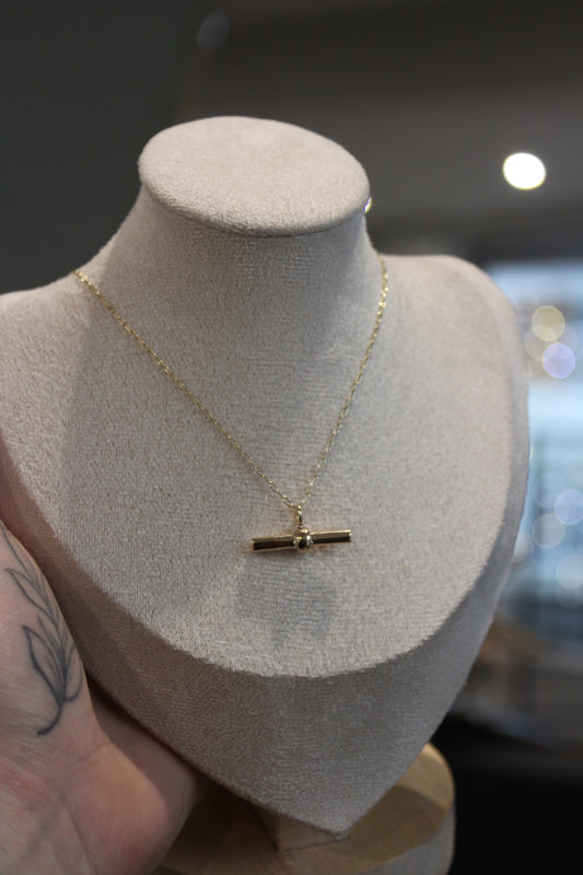 T-Bar Necklace made from Signet Ring