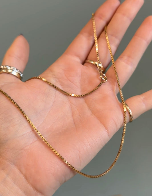 9ct Yellow Gold Box Chain