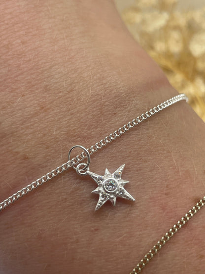 Starburst Charm with CZ detail