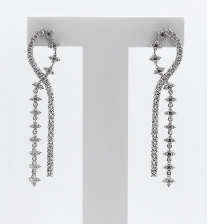 Diamond dropper earrings
