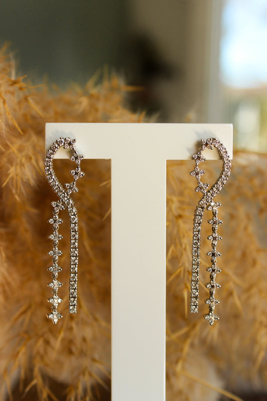 Diamond dropper earrings