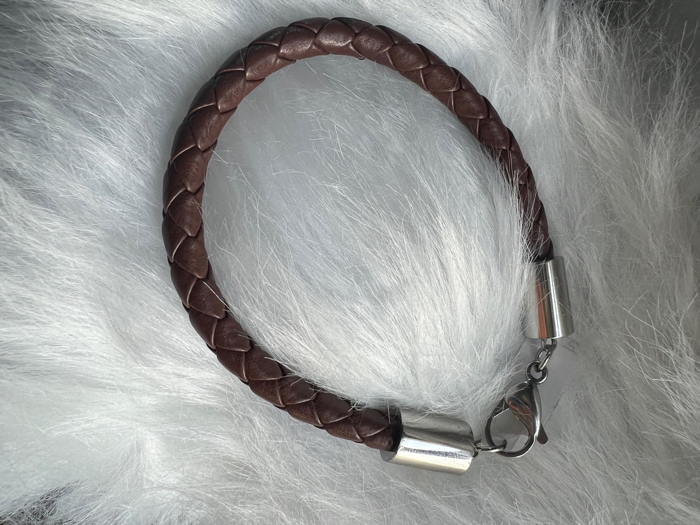 Mens Braided Leather Bracelet