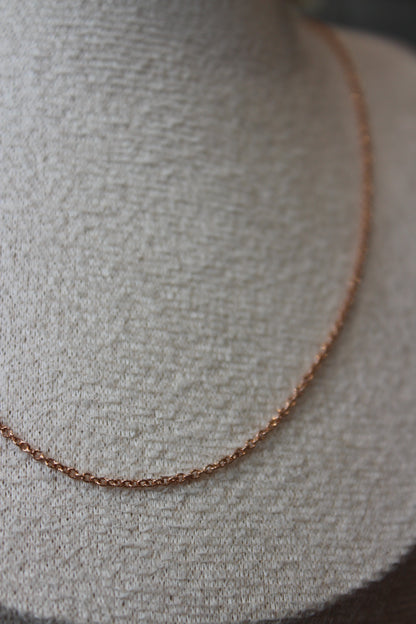 9ct Rose Gold Necklace Chain
