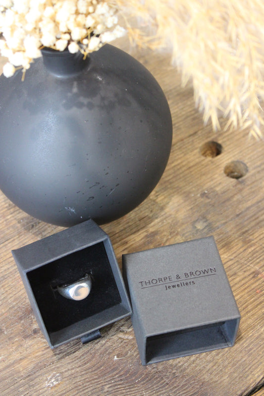Silver Circle Signet Ring