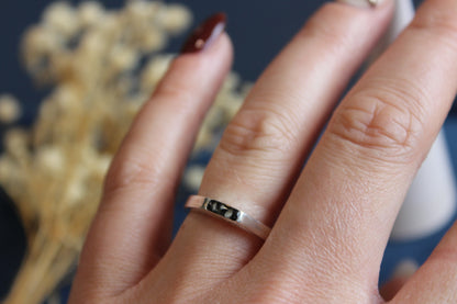 Small Rectangular Signet Memorial Ring (Resin)