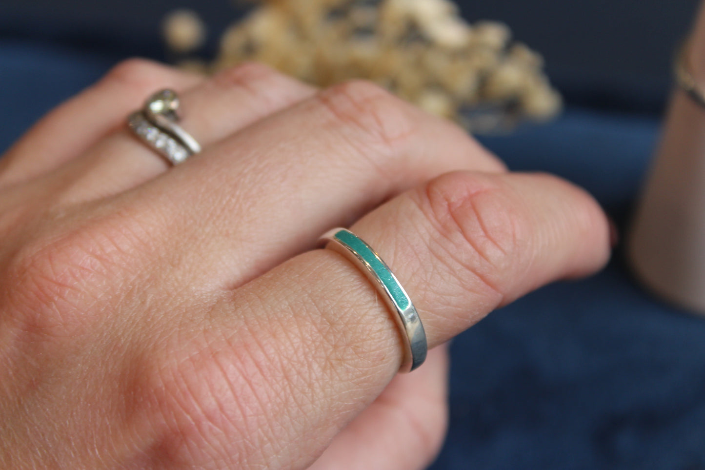1/3 Clay Band Memorial Ring