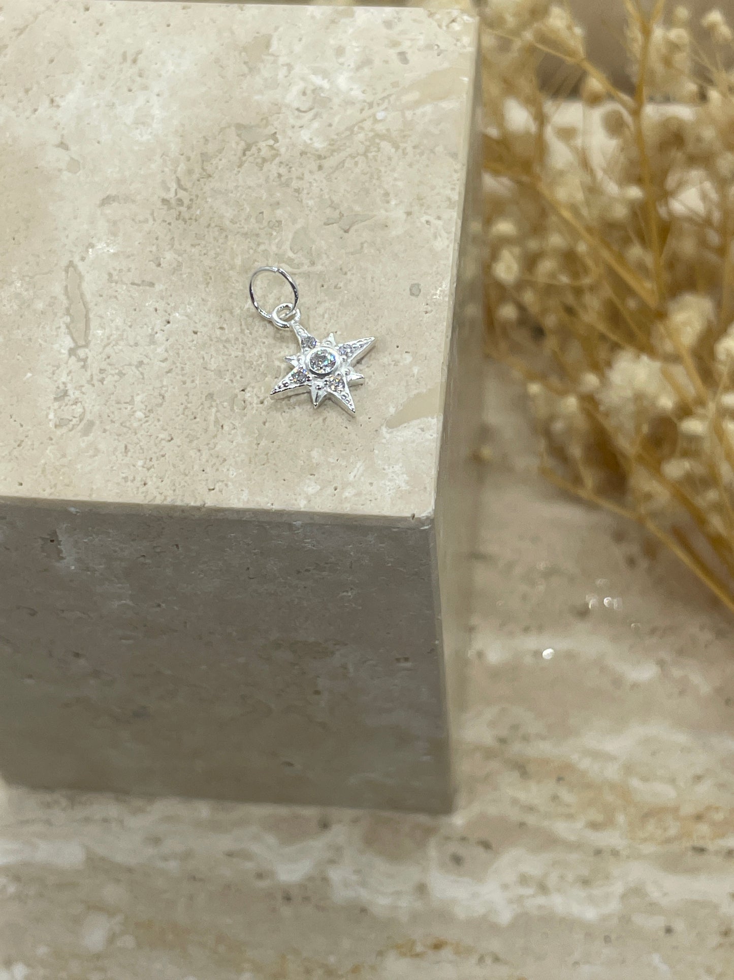 Starburst Charm with CZ detail