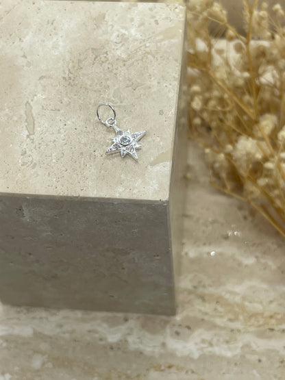 Starburst Charm with CZ detail