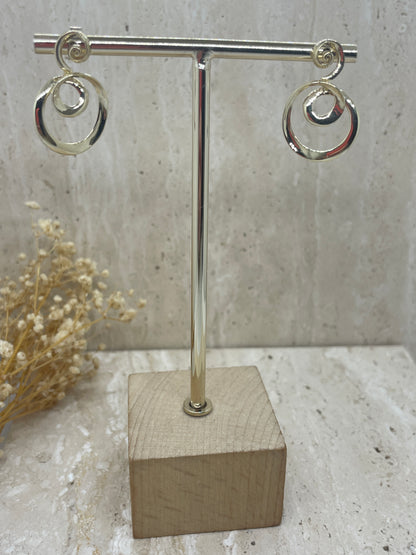 9ct Yellow Gold Swirl Drop Earrings