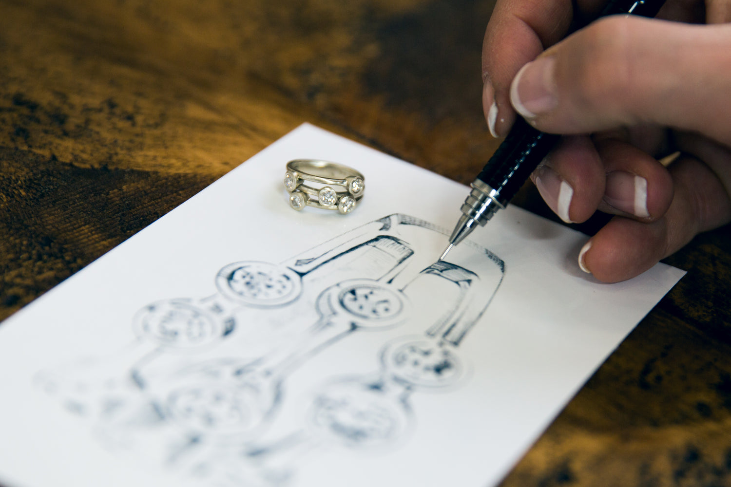 Commissioned bespoke jewellery designs