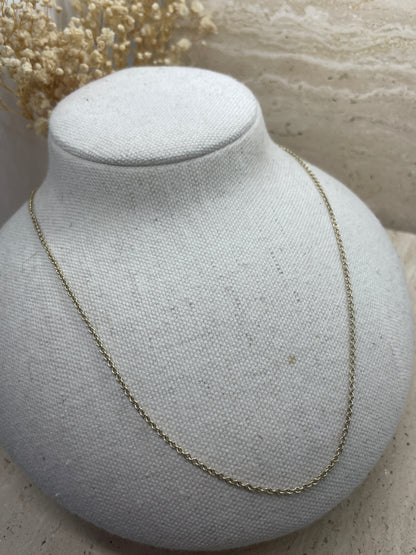 9ct Yellow Gold Trace Chain 16"