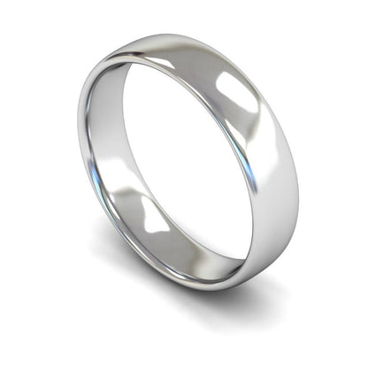 9ct White Gold Wedding Band - Light Weight