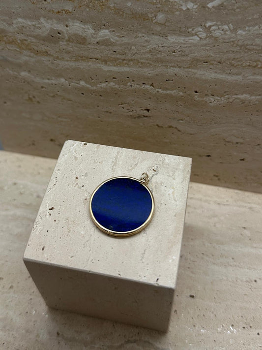 9ct Gold Lapis pendant