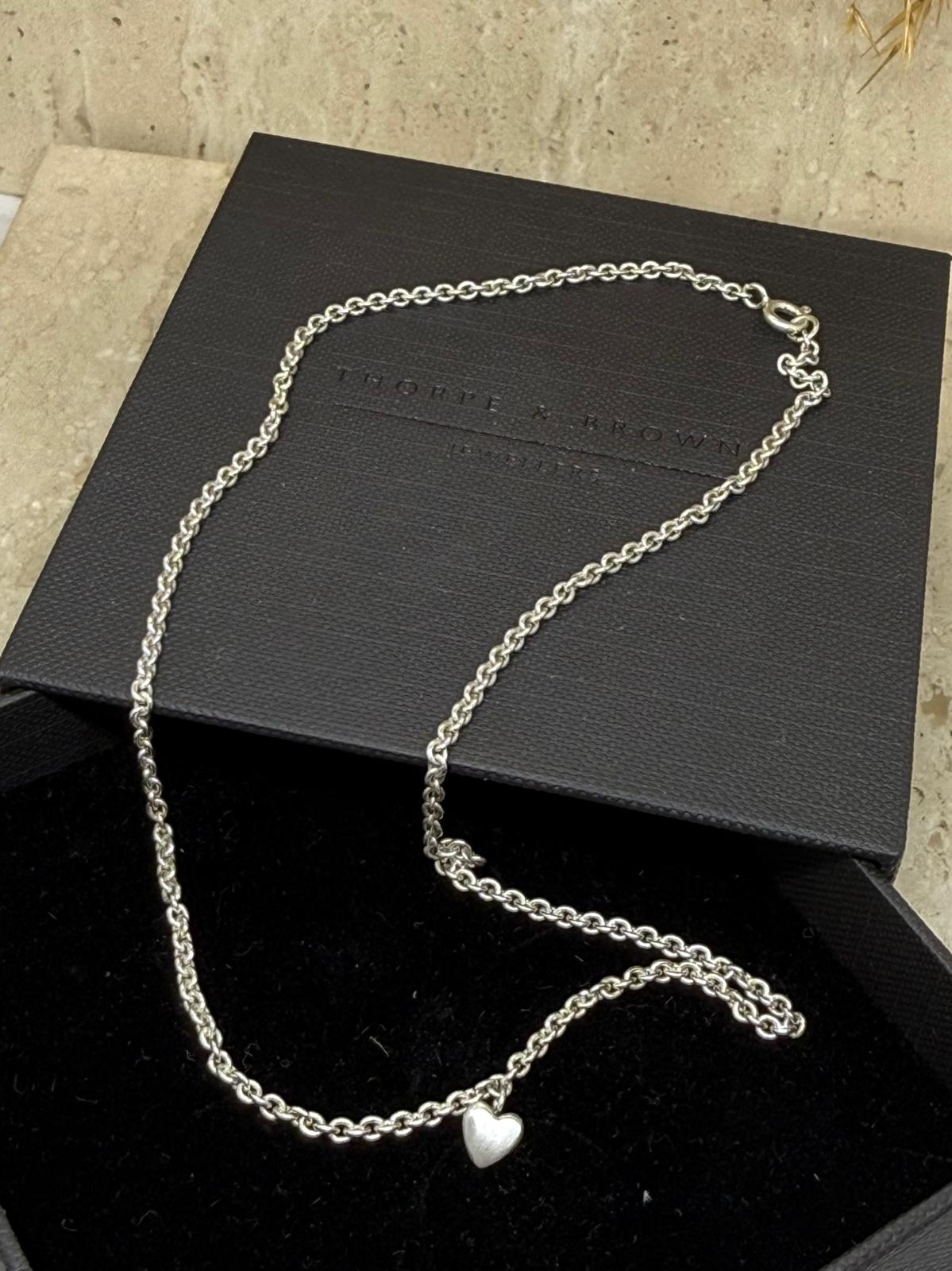 Silver Heart Choker Necklace