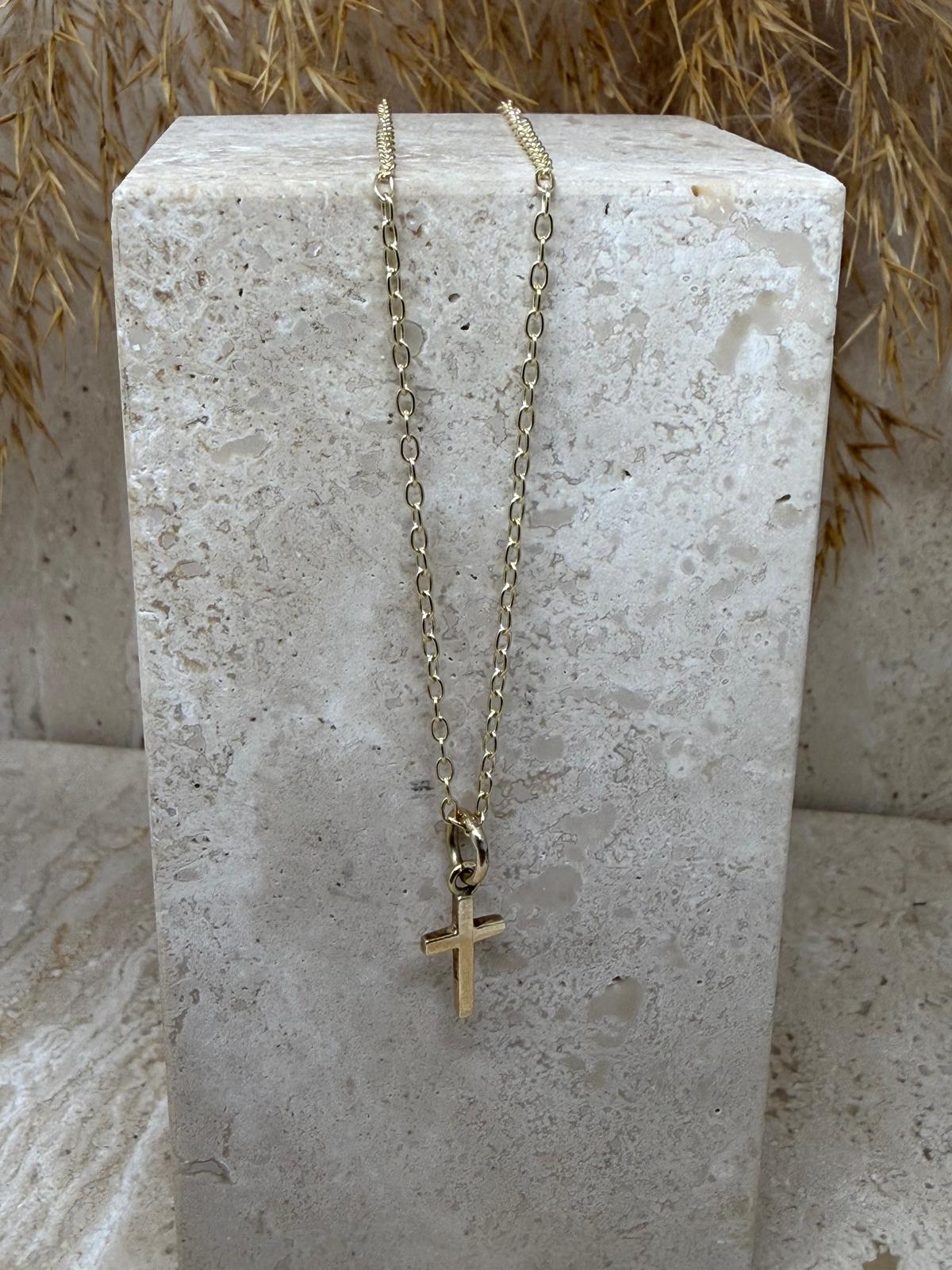 9ct Yellow Gold Cross Necklace