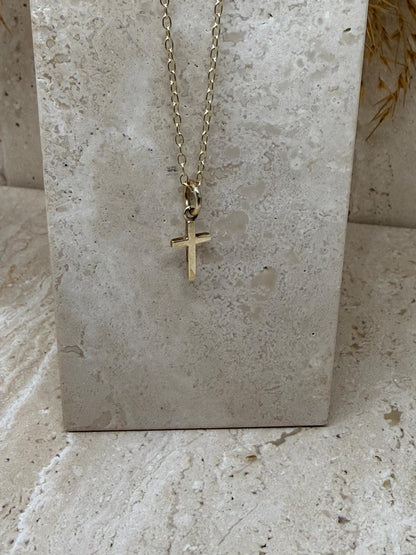 9ct Yellow Gold Cross Necklace