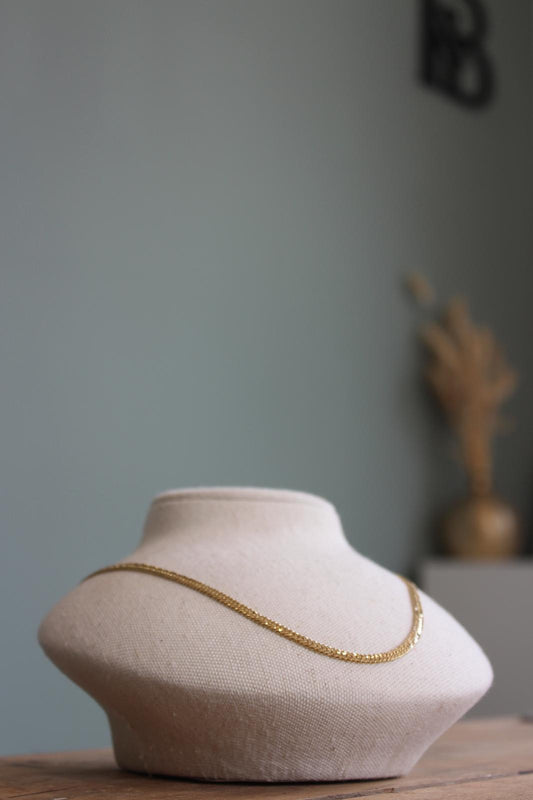 9ct Yellow Gold Double Curb Chain Necklace