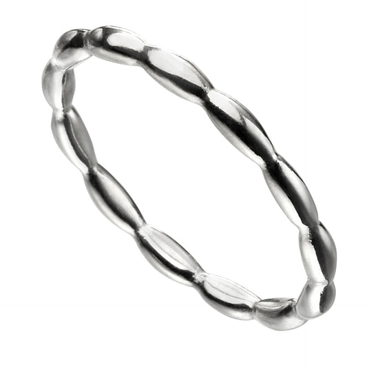 Silver organic band ring