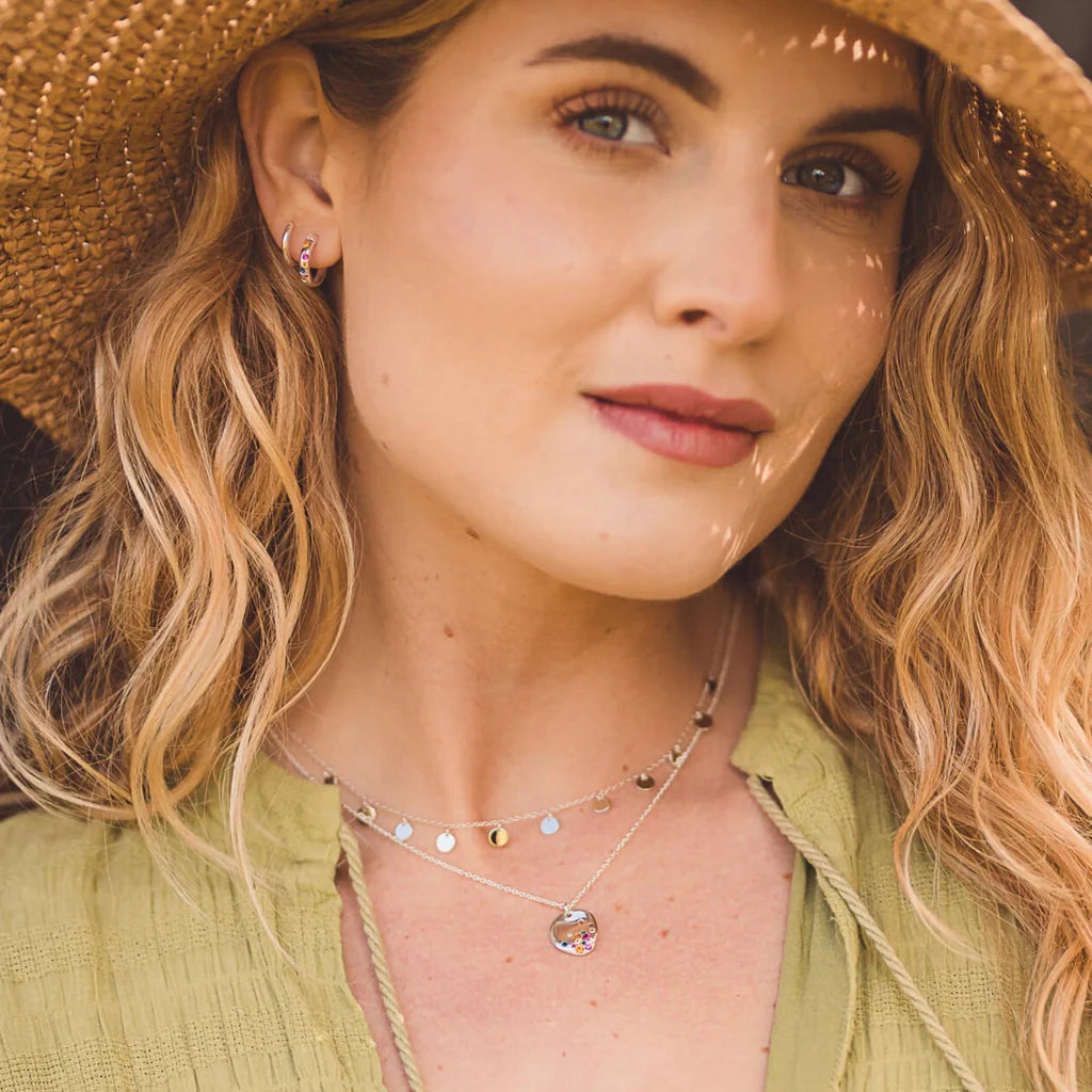 Silver silver dotty necklace