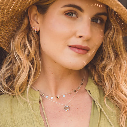 Silver silver dotty necklace