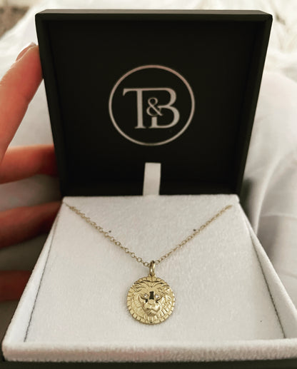 Handmade 9ct Yellow Gold Leo Pendant